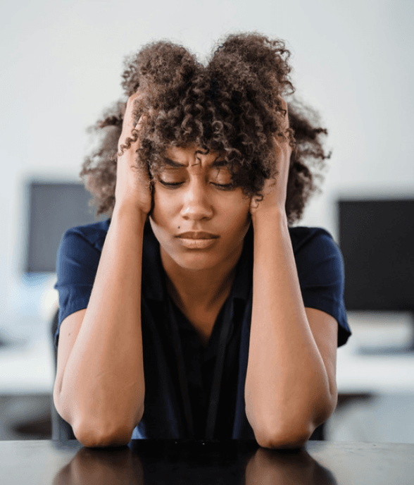 A mom in a calm moment of rest, supported and at ease