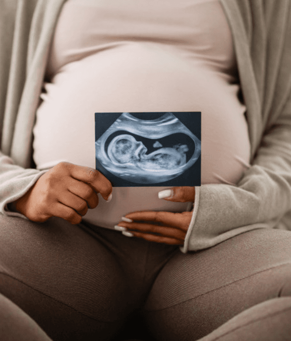 A mom in a quiet, reflective moment