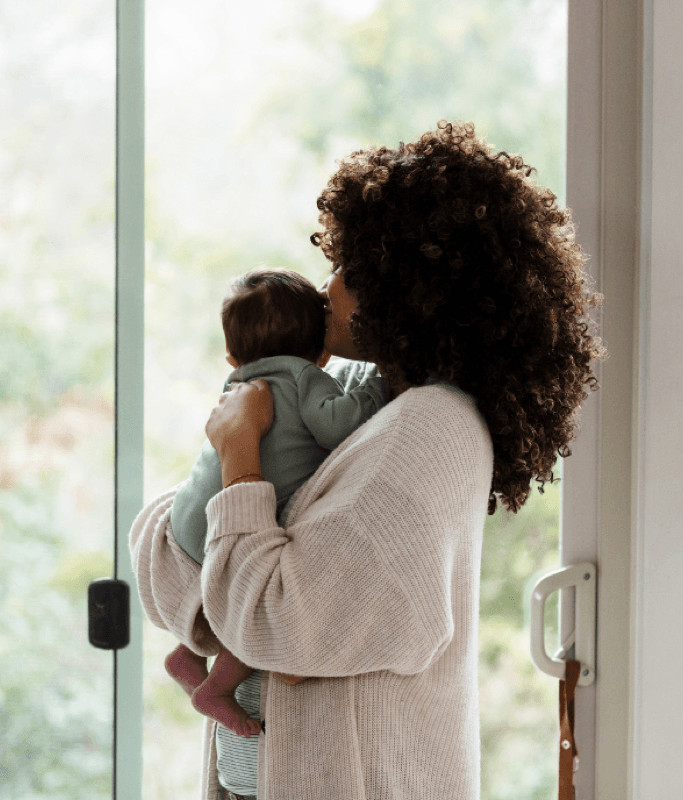 A mom adjusting to life with her new baby